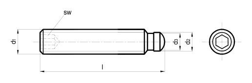 DIN 6332 technical drawing